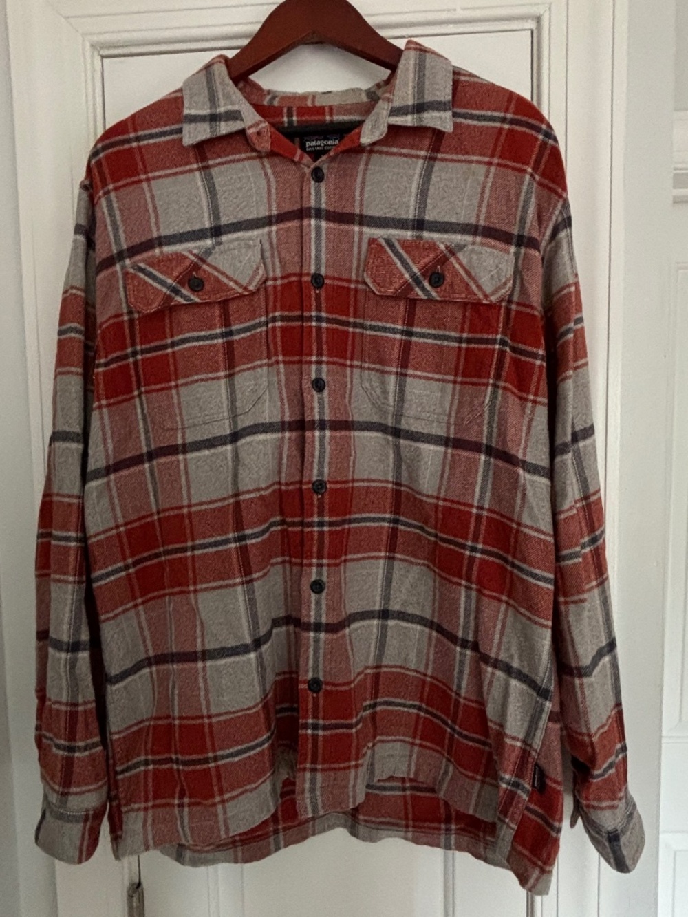 Orange Plaid Patagonia Flannel